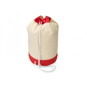 Рюкзак-мешок Indiana хлопковый, 180гр, натуральный/красный - купить оптом
