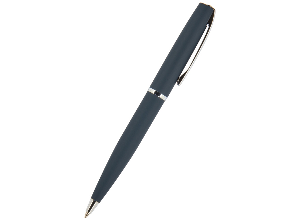 Ручка Sienna шариковая  автоматическая, синий металлический корпус, 1.0 мм, синяя - купить оптом