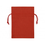 Платок бордовый 520*520 мм в подарочном мешке, фото 3