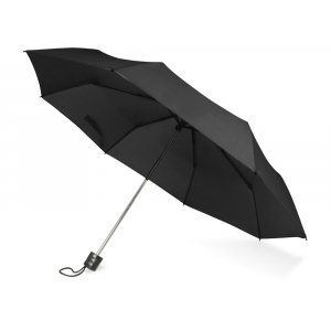 Зонт складной Columbus, механический, 3 сложения, с чехлом, черный - купить оптом