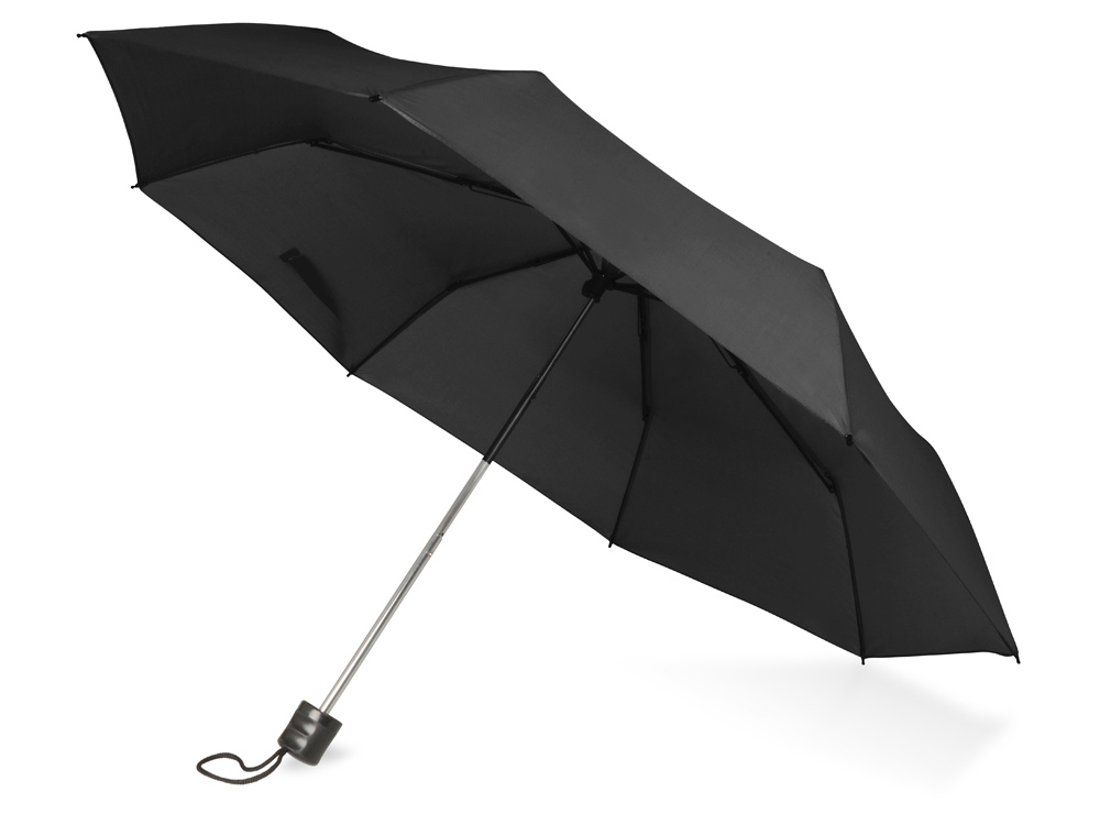 Зонт складной Columbus, механический, 3 сложения, с чехлом, черный - купить оптом