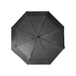 Зонт складной Columbus, механический, 3 сложения, с чехлом, черный, фото 4