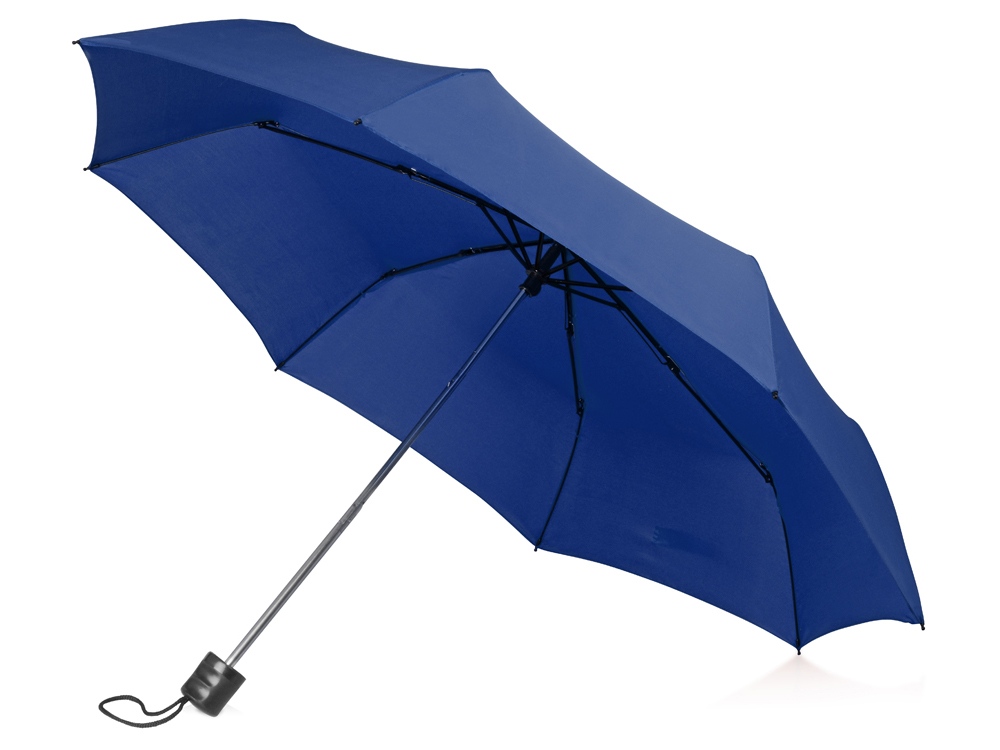 Зонт складной Columbus, механический, 3 сложения, с чехлом, кл. синий - купить оптом