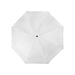 Зонт складной Columbus, механический, 3 сложения, с чехлом, белый, фото 4
