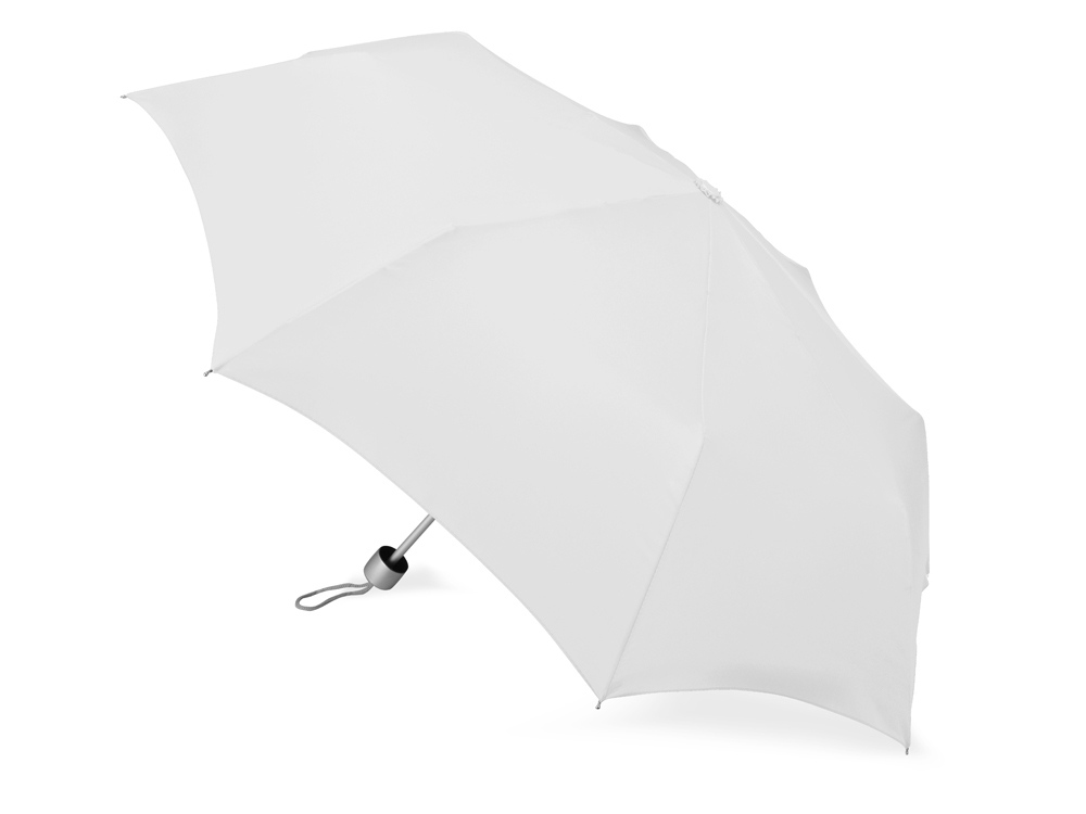 Зонт складной Tempe, механический, 3 сложения, с чехлом, белый - купить оптом