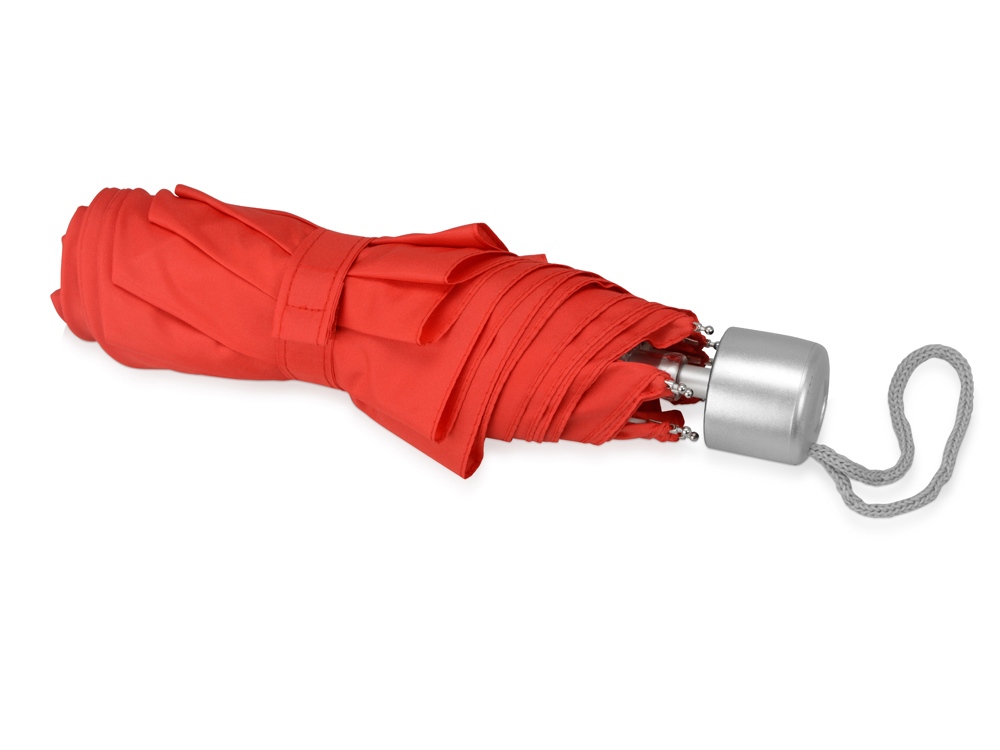 Зонт складной Tempe, механический, 3 сложения, с чехлом, красный - купить оптом