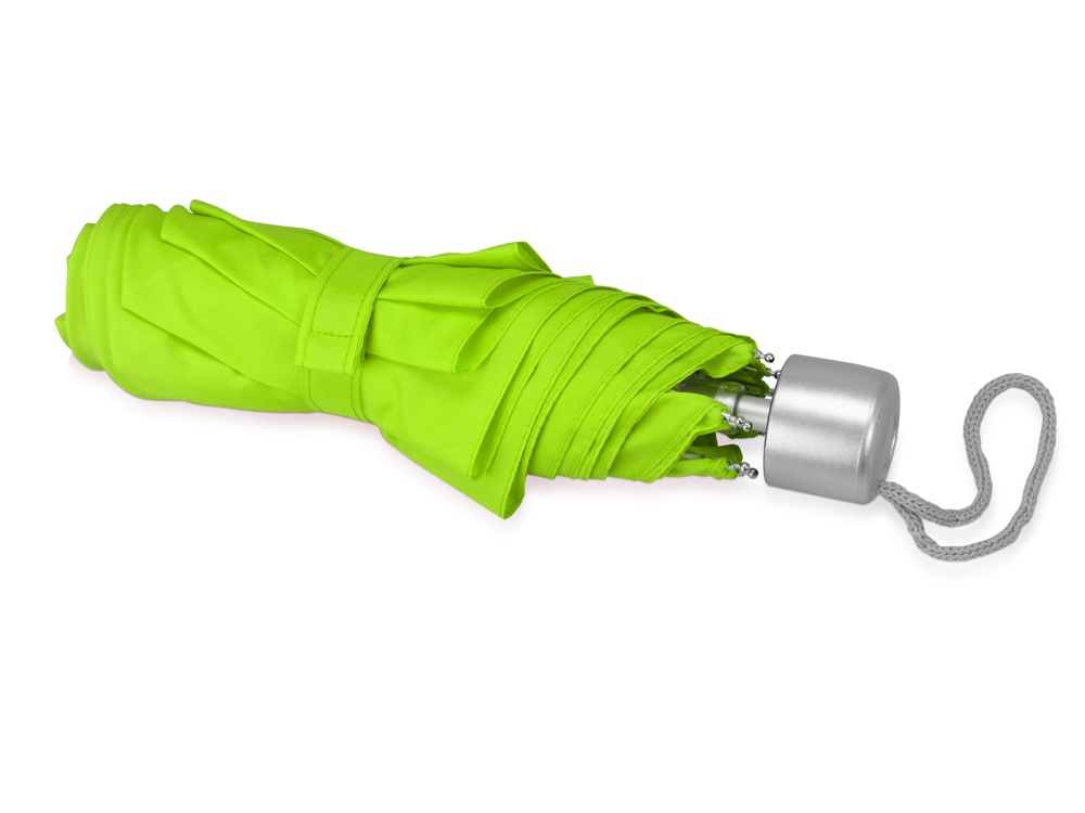 Зонт складной Tempe, механический, 3 сложения, с чехлом, зеленое яблоко - купить оптом