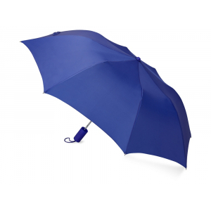 Зонт складной Tulsa, полуавтоматический, 2 сложения, с чехлом, синий - купить оптом