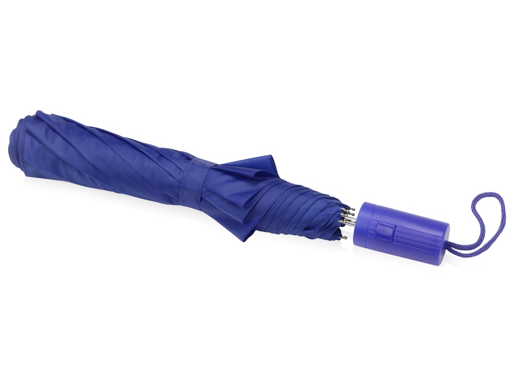 Зонт складной Tulsa, полуавтоматический, 2 сложения, с чехлом, синий - купить оптом