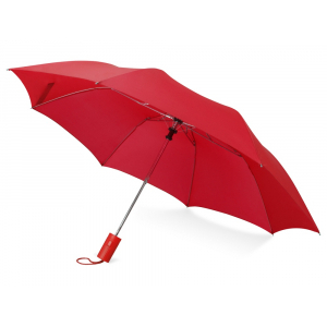 Зонт складной Tulsa, полуавтоматический, 2 сложения, с чехлом, красный - купить оптом