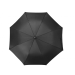 Зонт складной Tulsa, полуавтоматический, 2 сложения, с чехлом, черный, фото 4