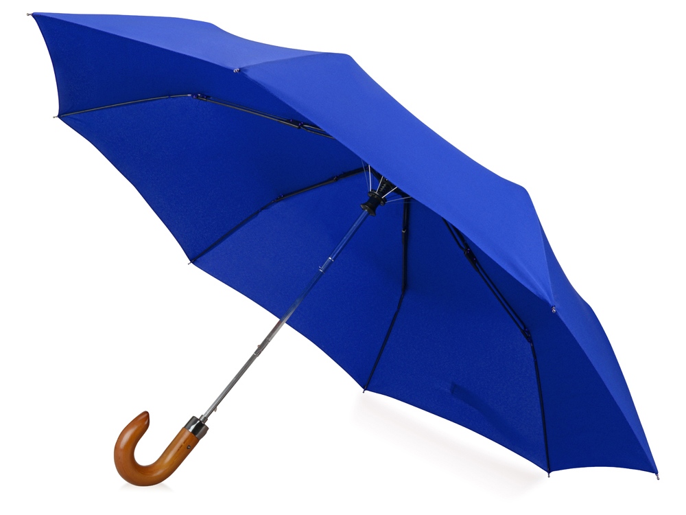 Зонт складной Cary, полуавтоматический, 3 сложения, с чехлом, темно-синий - купить оптом