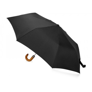 Зонт складной Cary, полуавтоматический, 3 сложения, с чехлом, черный - купить оптом