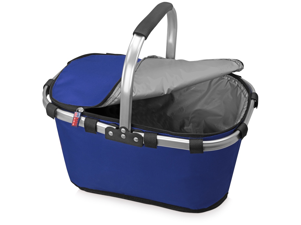 Изотермическая сумка-холодильник FROST складная с алюминиевой рамой, синий - купить оптом