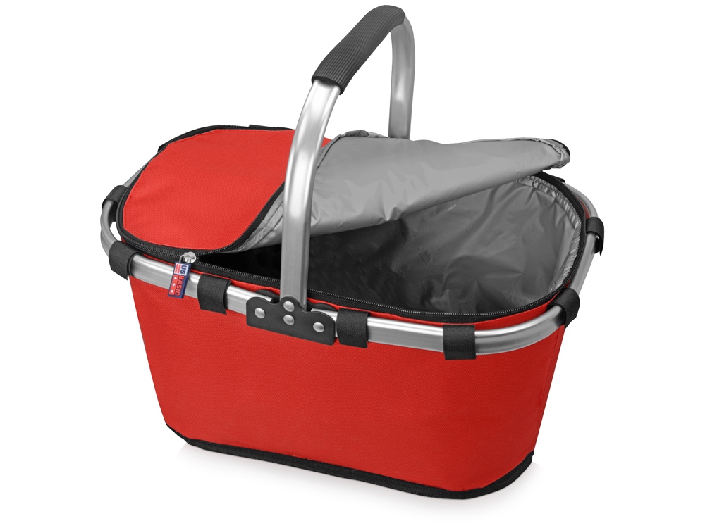 Изотермическая сумка-холодильник FROST складная с алюминиевой рамой, красный - купить оптом