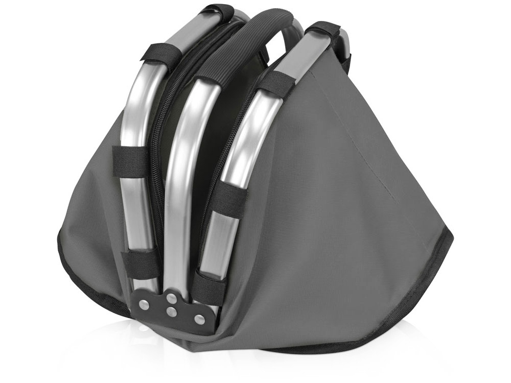 Изотермическая сумка-холодильник FROST складная с алюминиевой рамой, серый - купить оптом