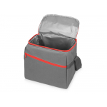 Изотермическая сумка-холодильник Classic c контрастной молнией, серый/красный, фото 1