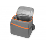 Изотермическая сумка-холодильник Classic c контрастной молнией, серый/оранжевый, фото 1
