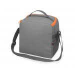 Изотермическая сумка-холодильник Classic c контрастной молнией, серый/оранжевый, фото 2
