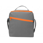 Изотермическая сумка-холодильник Classic c контрастной молнией, серый/оранжевый, фото 3