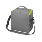 Изотермическая сумка-холодильник Classic c контрастной молнией, серый/зел яблоко, фото 2
