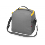 Изотермическая сумка-холодильник Classic c контрастной молнией, серый/желтый, фото 2