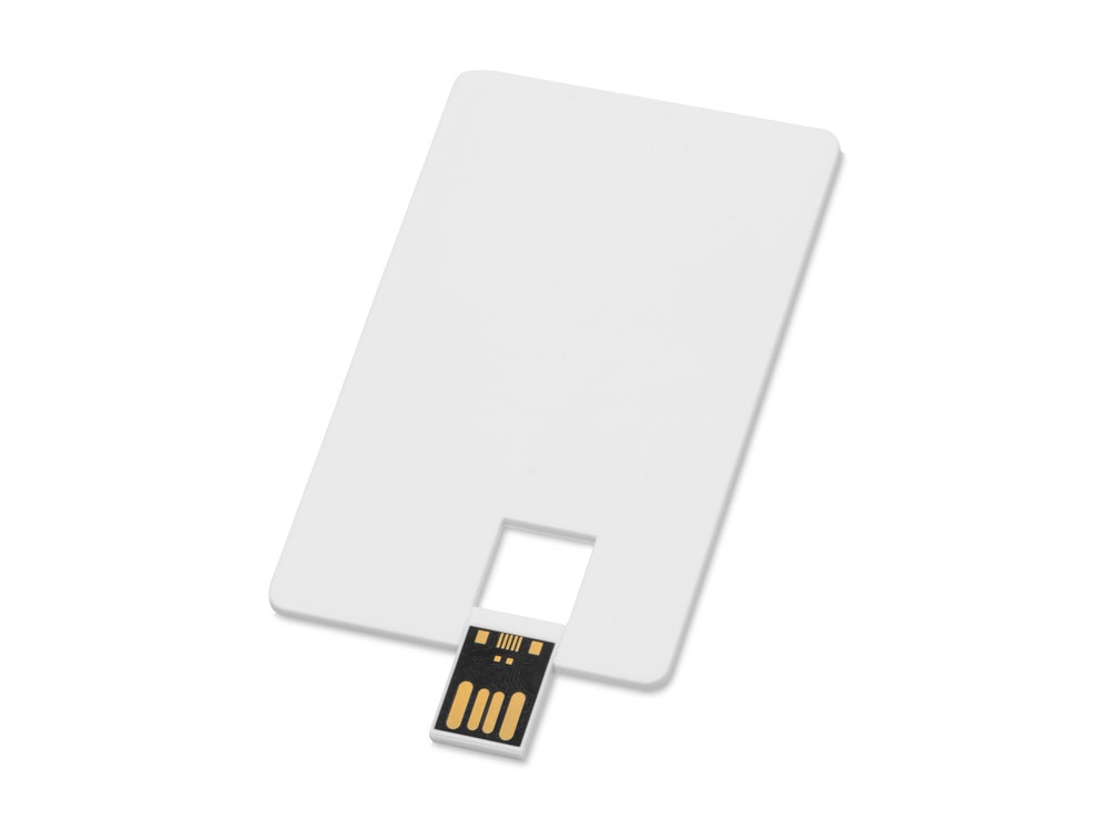 Флеш-карта USB 2.0 16 Gb в виде пластиковой карты Card, белый - купить оптом
