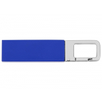 Флеш-карта USB 2.0 16 Gb с карабином Hook, синий/серебристый, фото 1