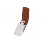 Флеш-карта USB 2.0 16 Gb с магнитным замком Vigo, светло-коричневый/серебристый, фото 1