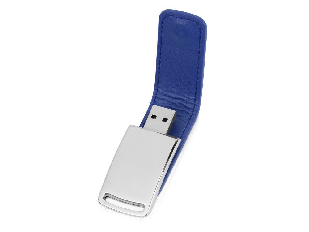 Флеш-карта USB 2.0 16 Gb с магнитным замком Vigo, синий/серебристый - купить оптом