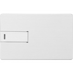 Флеш-карта USB 2.0 16 Gb в виде металлической карты Card Metal, серебристый, фото 2