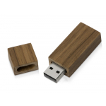 Флеш-карта USB 2.0 16 Gb Woody с магнитным колпачком, темное дерево, фото 1