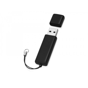 Флеш-карта USB 2.0 16 Gb металлическая с колпачком Borgir, черный - купить оптом