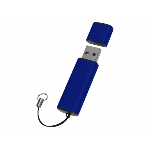 Флеш-карта USB 2.0 16 Gb металлическая с колпачком Borgir, темно-синий - купить оптом