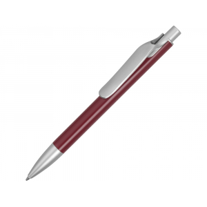 Ручка металлическая шариковая Large, бордовый/серебристый - купить оптом