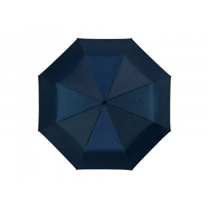 Зонт Alex трехсекционный автоматический 21,5, темно-синий/серебристый (Р) - купить оптом