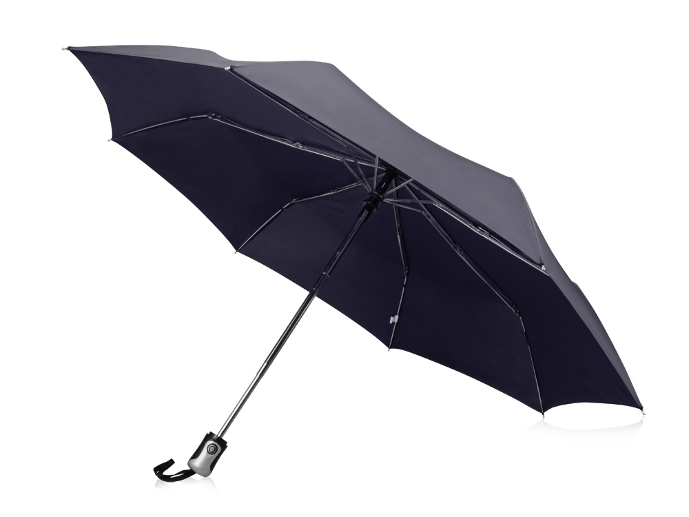 Зонт Alex трехсекционный автоматический 21,5, темно-синий (Р) - купить оптом