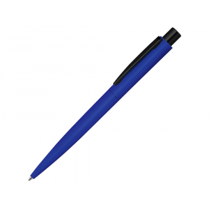 Ручка шариковая металлическая LUMOS M soft-touch, синий/черный - купить оптом