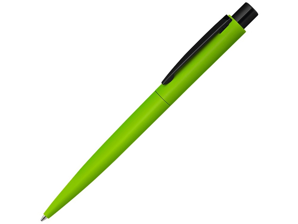 Ручка шариковая металлическая LUMOS M soft-touch, зеленое яблоко/черный - купить оптом