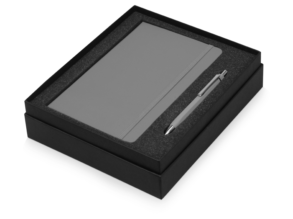 Подарочный набор Moleskine Hemingway с блокнотом А5 и ручкой, серый - купить оптом