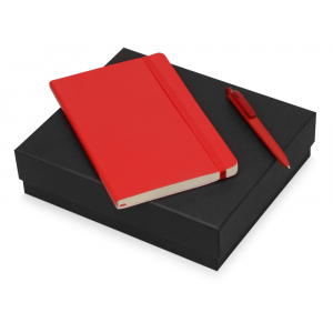 Подарочный набор Moleskine Indiana с блокнотом А5 Soft и ручкой, красный - купить оптом