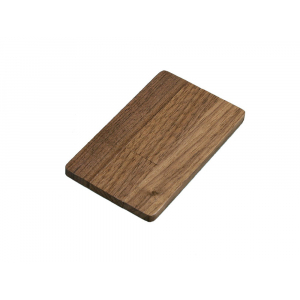 Флешка в виде деревянной карточки с выдвижным механизмом, 8 Гб, коричневый - купить оптом