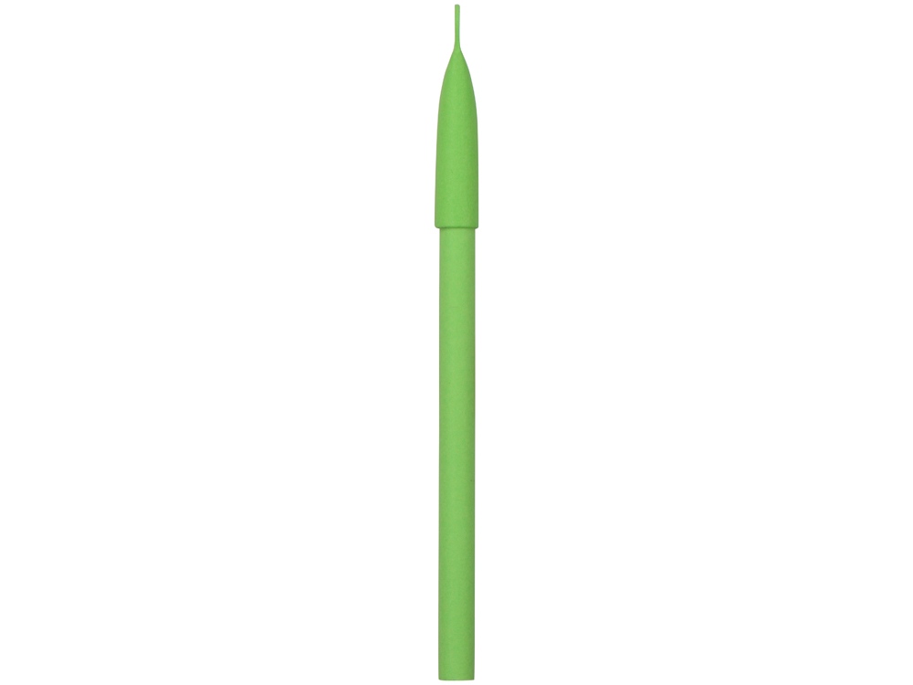 Ручка картонная с колпачком Recycled, зеленое яблоко - купить оптом