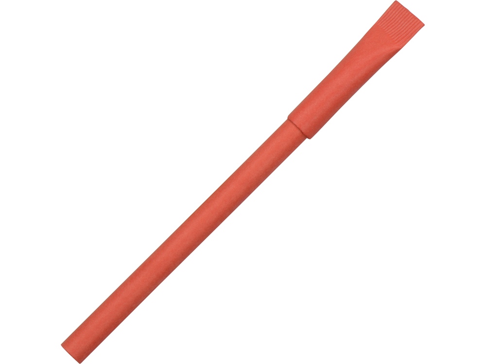 Ручка картонная с колпачком Recycled, красный - купить оптом