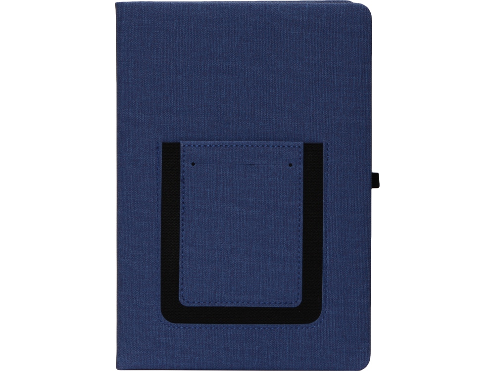 Блокнот Pocket 140*205 мм с карманом для телефона, синий - купить оптом