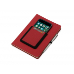 Блокнот Pocket 140*205 мм с карманом для телефона, красный, фото 1