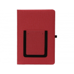 Блокнот Pocket 140*205 мм с карманом для телефона, красный, фото 3