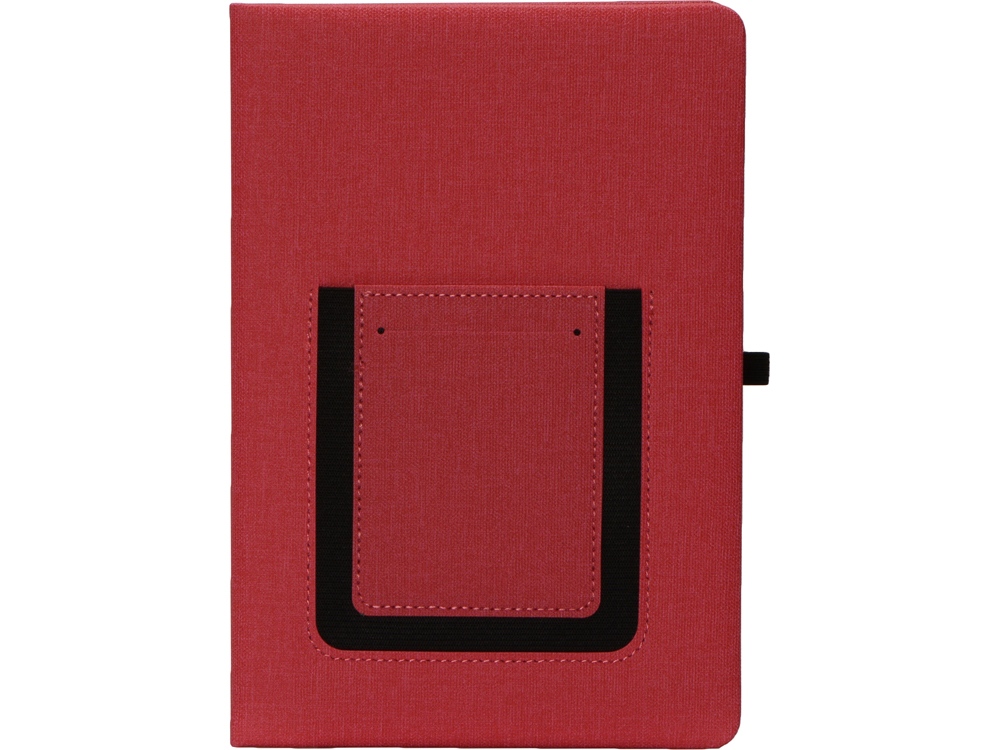 Блокнот Pocket 140*205 мм с карманом для телефона, красный - купить оптом