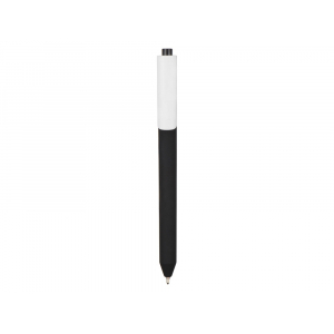 Ручка шариковая Pigra модель P03 PRM софт-тач, черный/белый - купить оптом