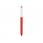 Ручка шариковая Pigra модель P03 PRM софт-тач, красный/белый, фото 1